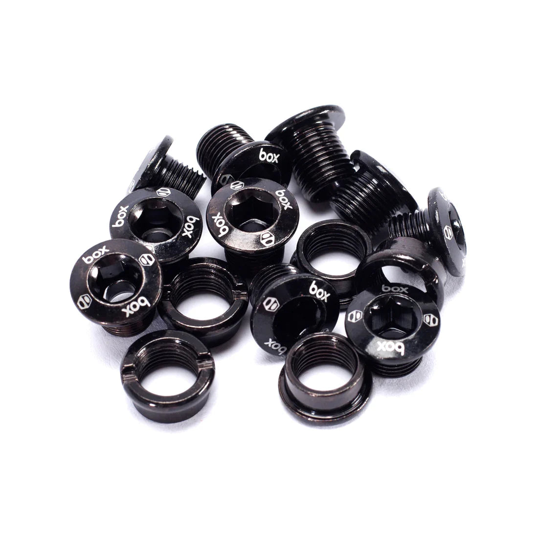 BOX ONE CRO-MO CHAINRING BOLTS 15PCS BLACK