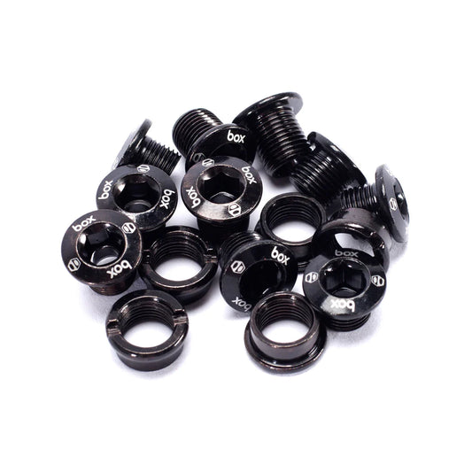 BOX ONE CRO-MO CHAINRING BOLTS 15PCS BLACK