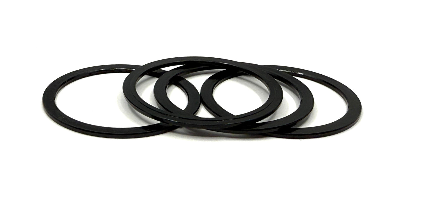 Stelv 1mm Alloy Spacers for 24mm Spindles Pack/4